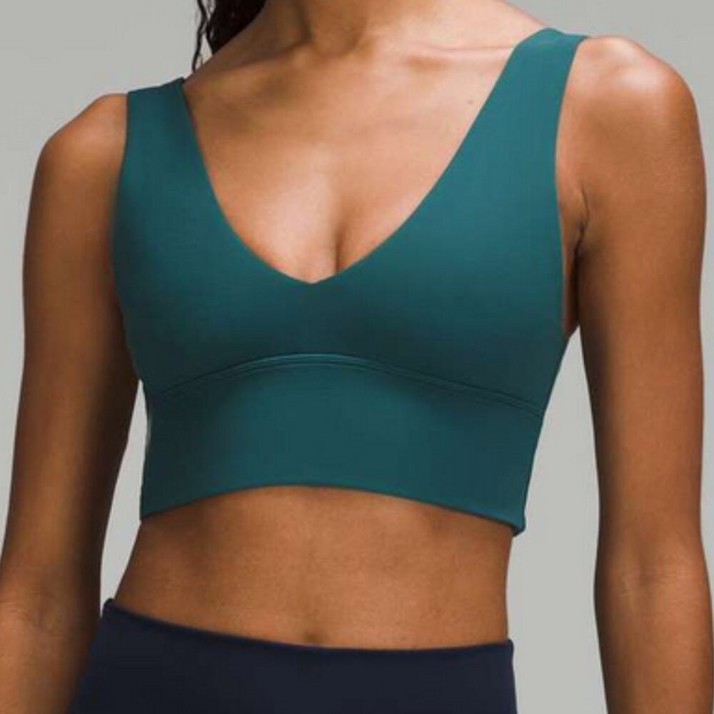 Lululemon Align V-Neck Bra (Light Support, A/B Cup) in Storm Teal
